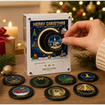 Christmas Retro Vinyl Fridge Magnet Music Box