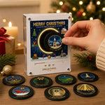 Christmas Retro Vinyl Fridge Magnet Music Box