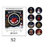 Christmas Retro Vinyl Fridge Magnet Music Box