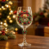 Festive Christmas Wine Glasses Gift Box Set