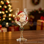 Festive Christmas Wine Glasses Gift Box Set