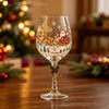 Festive Christmas Wine Glasses Gift Box Set