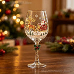 Festive Christmas Wine Glasses Gift Box Set