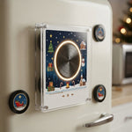 Christmas Retro Vinyl Fridge Magnet Music Box